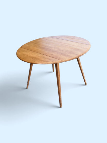 Early 1950s Ercol Elm Drop-Leaf Dining Table | Lucian R. Ercolani