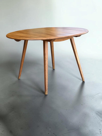 Early 1950s Ercol Elm Drop-Leaf Dining Table | Lucian R. Ercolani