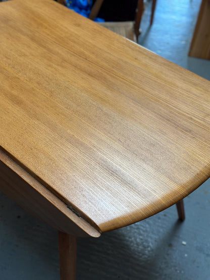 Early 1950s Ercol Elm Drop-Leaf Dining Table | Lucian R. Ercolani