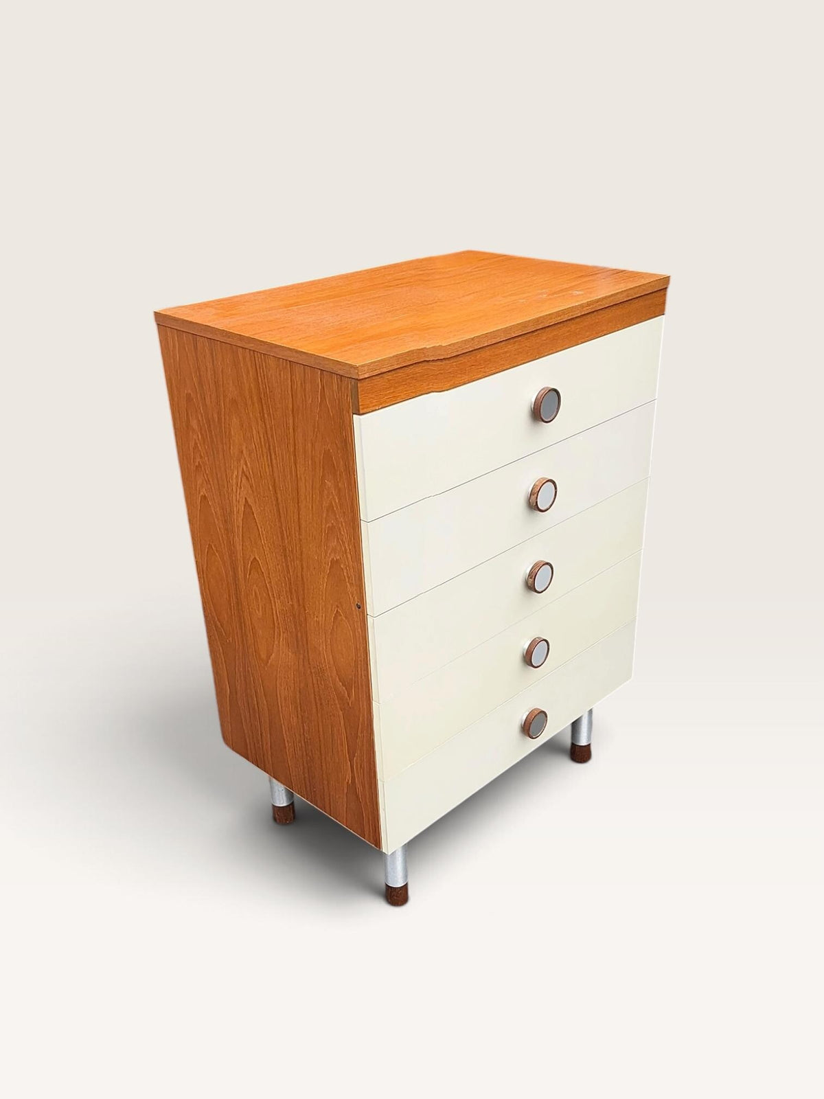 Uniflex F Range Chest of Drawers and Bedside Cabinet, c.1960s