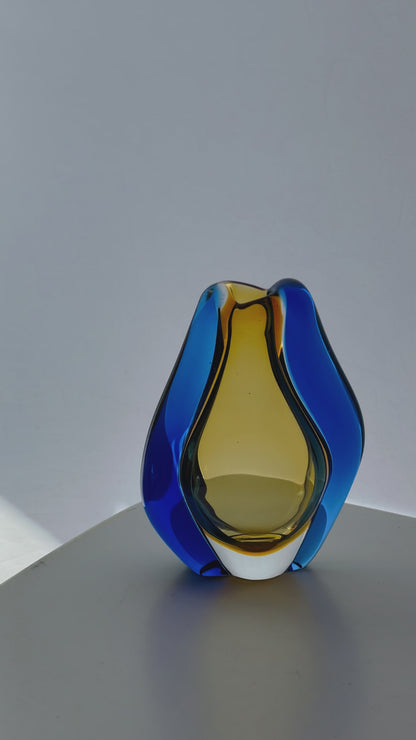 Mstisov Glass Hana Machovska, 'Romana' Vase Czech Vintage 1950s