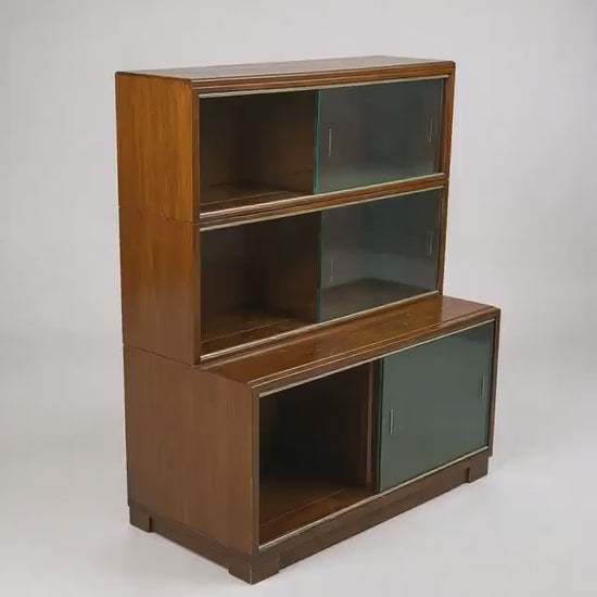Vintage 1950s Mahogany Glass Front Bookcase – Minty of Oxford