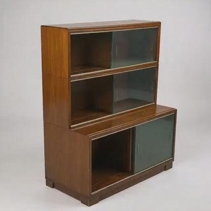 Vintage 1950s Mahogany Glass Front Bookcase – Minty of Oxford