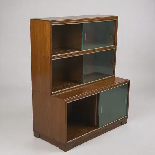 Vintage 1950s Mahogany Glass Front Bookcase – Minty of Oxford