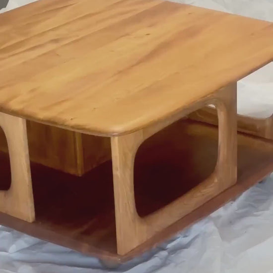 Ercol Pandora’s Box Coffee Table | Blond | c.1960 | Free UK Delivery