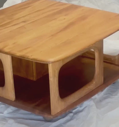 Ercol Pandora’s Box Coffee Table | Blond | c.1960 | Free UK Delivery