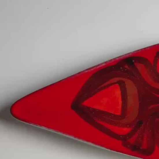 Modernist Poole Pottery Aegean Large Dish, c.1965–72 with Monogram Attributed to Diana Davis