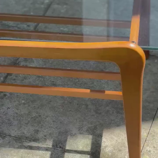 Midcentury GPlan Teak Coffee Table with Glass Top