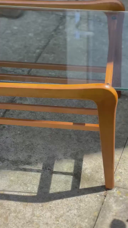 Midcentury GPlan Teak Coffee Table with Glass Top