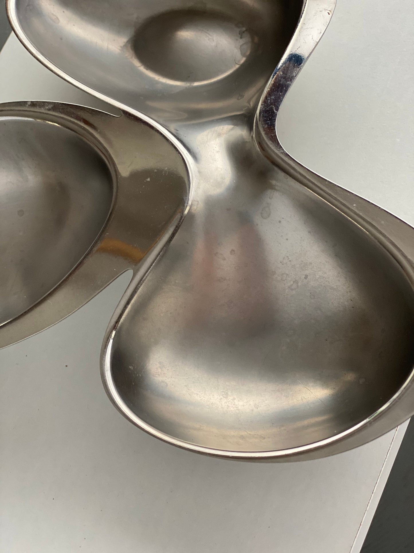 Alessi RON ARAD Babyboop RA04 4-Part Dish Bowl Italy Stainless Steel Vintage