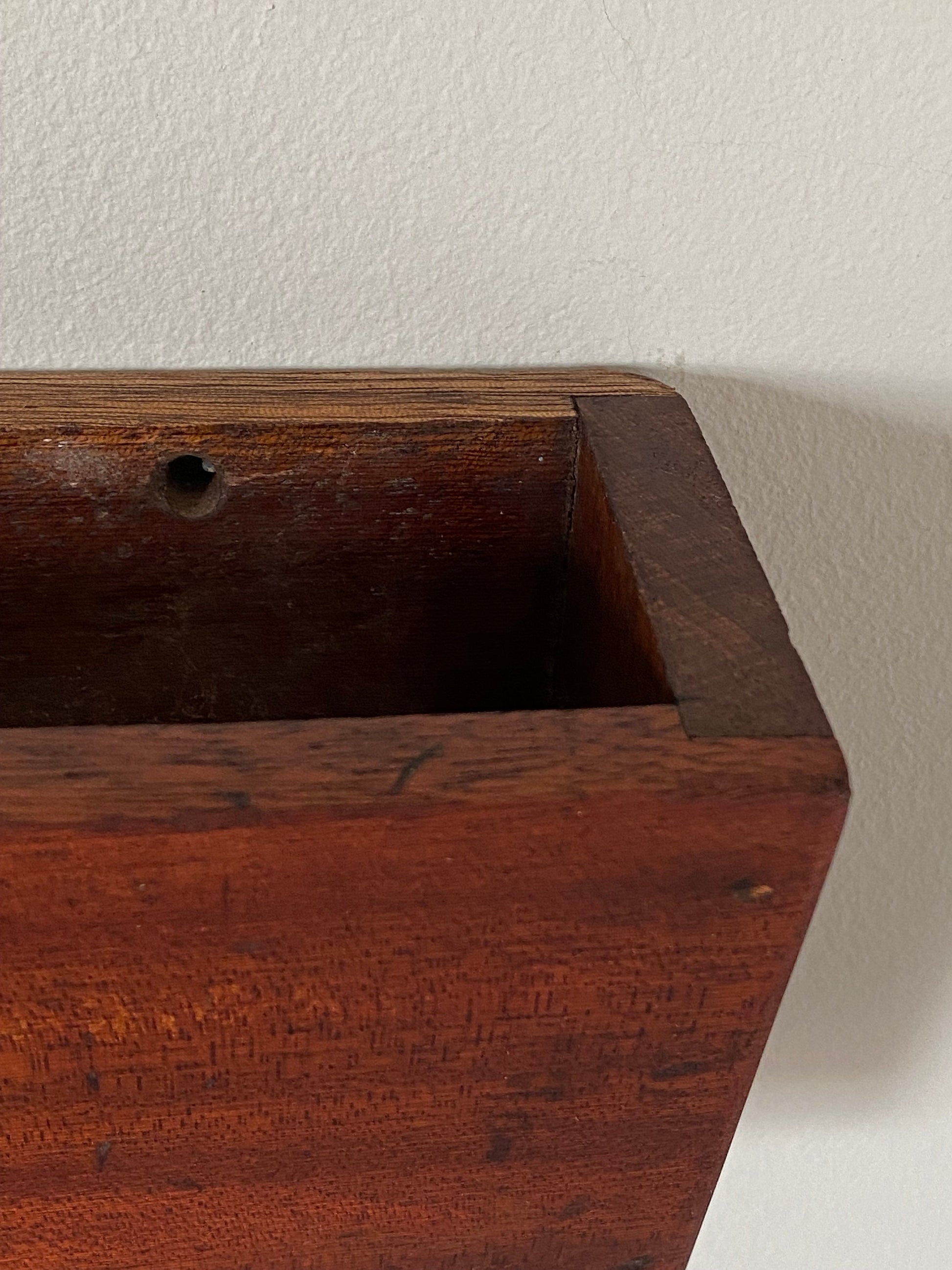 Rosewood 1950s floating letter rack tidy. Danish style