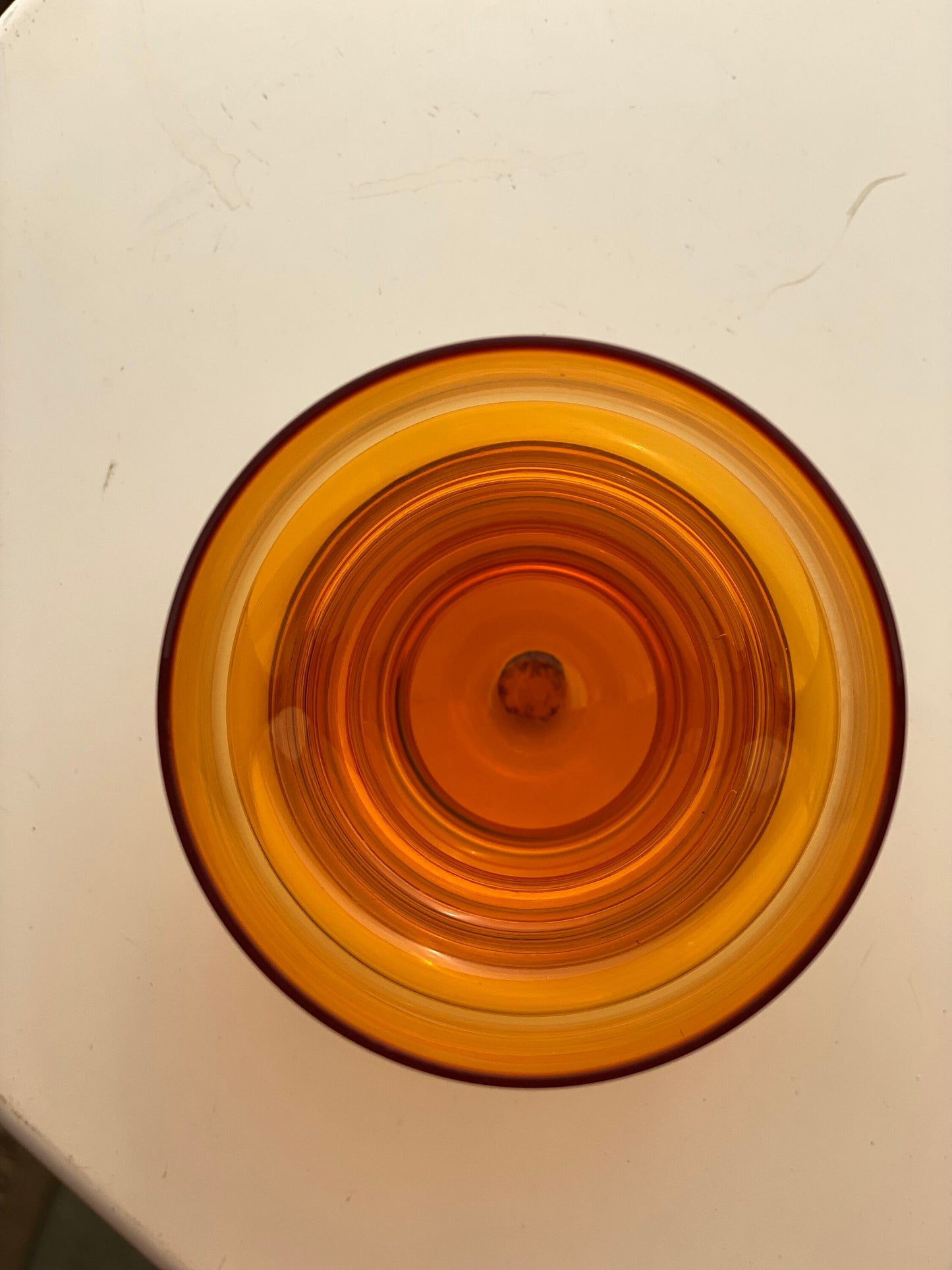 Lindshammar Gunnar Ander Swedish Orange Glass Vase in Wonderful Orange