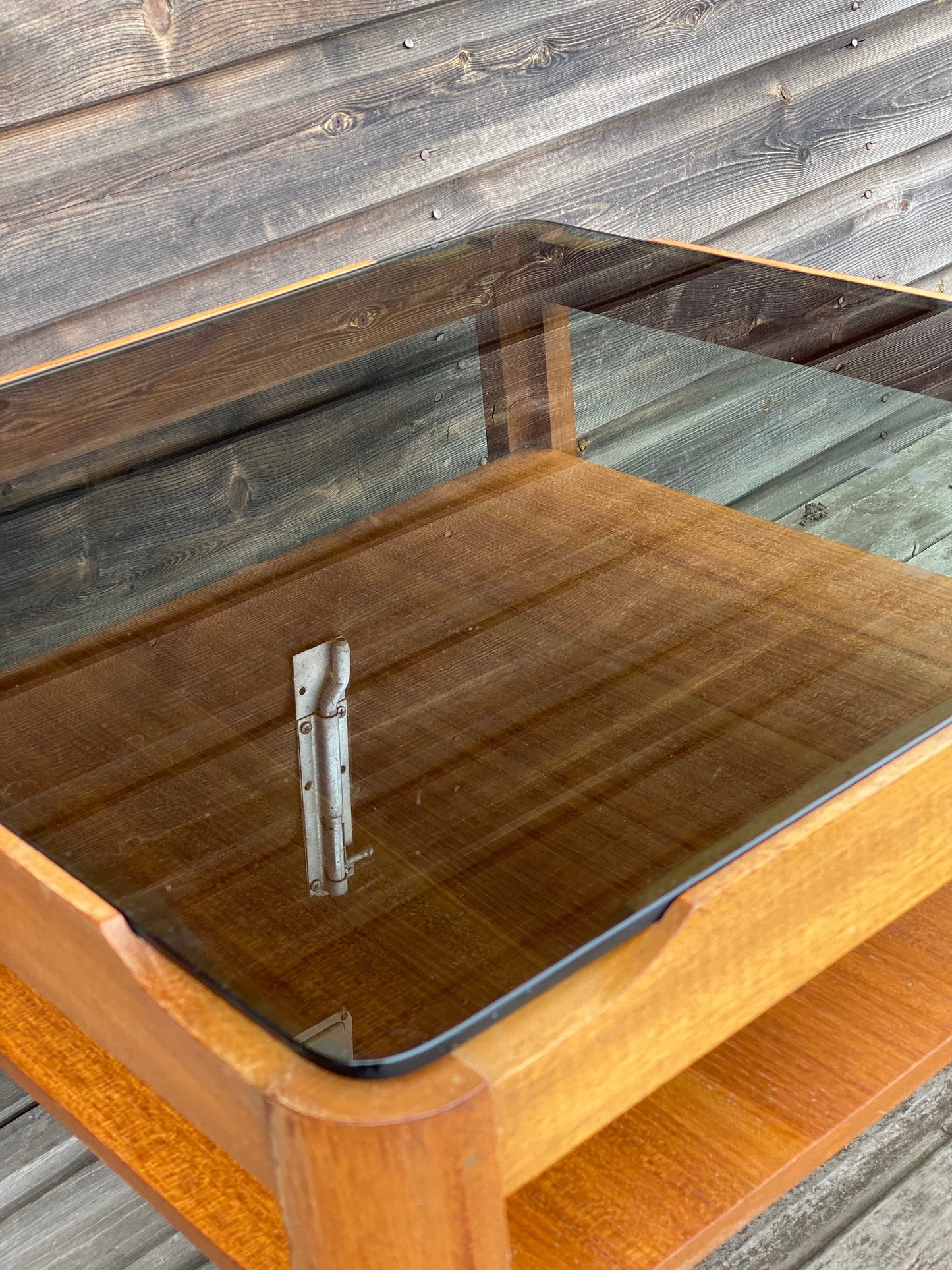 Glass top coffee table from the 1970’s by the Myer Furniture Company Danish Scandinavian Style