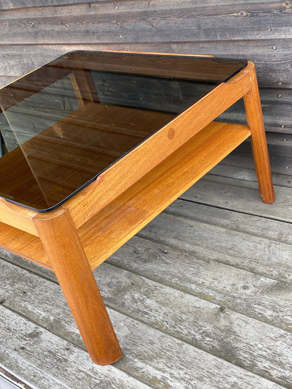 Glass top coffee table from the 1970’s by the Myer Furniture Company Danish Scandinavian Style