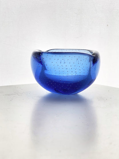 Scandinavian Ashtray. Bubble Glass Design Midcentury