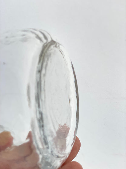 Scandinavian Sea Glasbruk Vase 'Glass Bag’  designed by Rune Strand with Original Ribbon