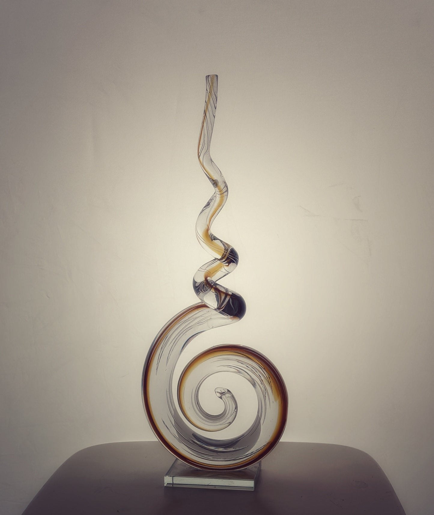 Murano Italy Art Glass Swirl Sculpture