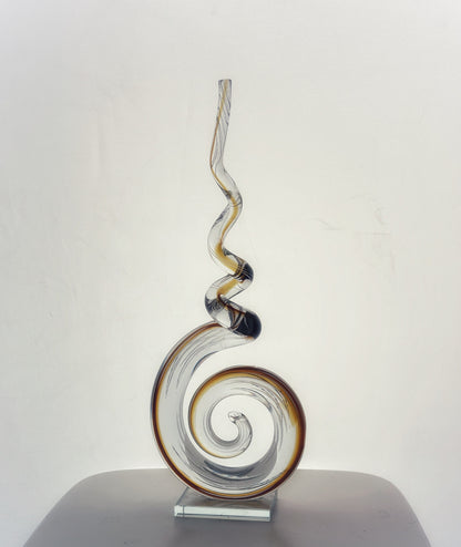 Murano Italy Art Glass Swirl Sculpture