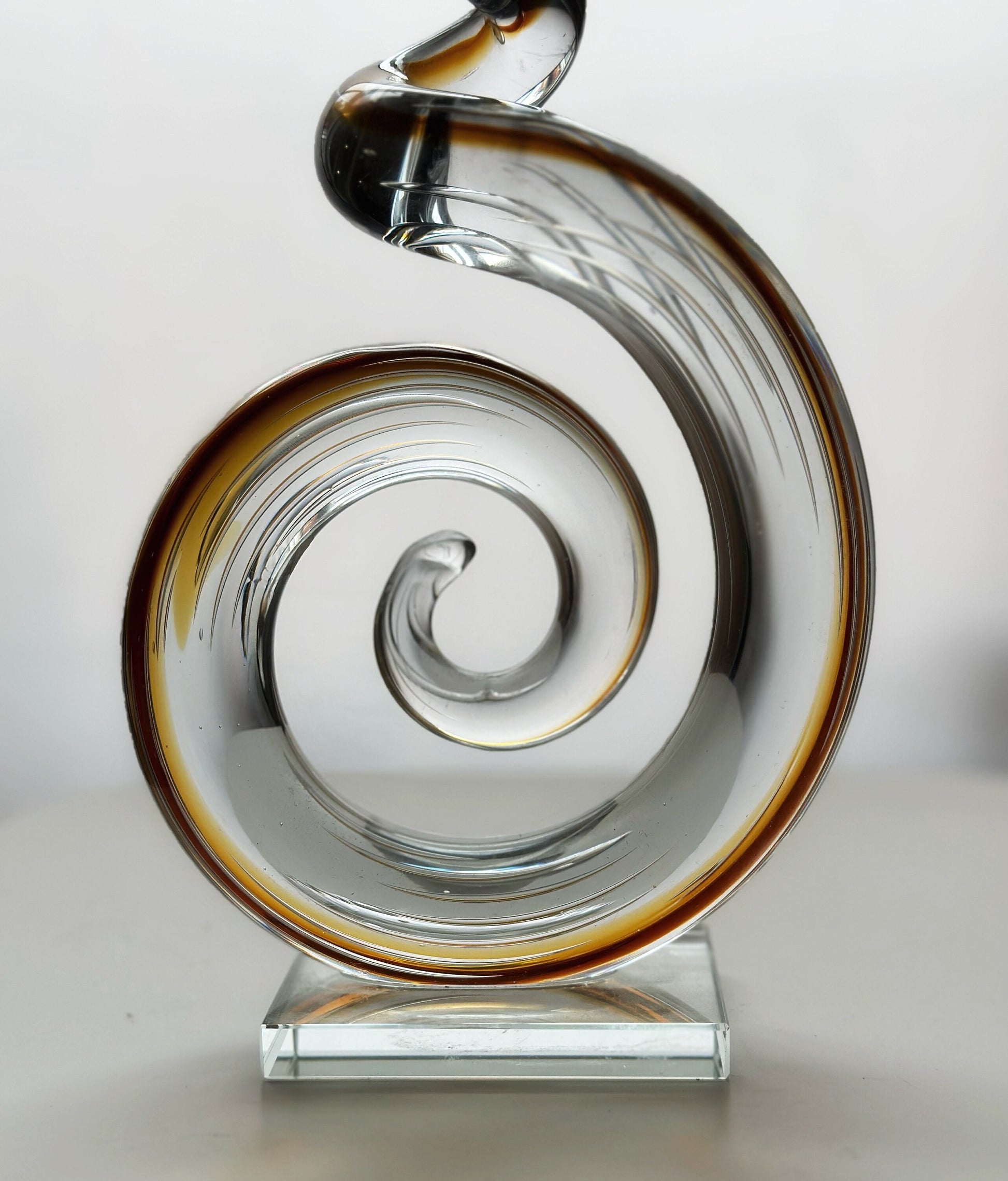 Murano Italy Art Glass Swirl Sculpture