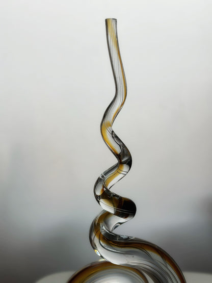 Murano Italy Art Glass Swirl Sculpture