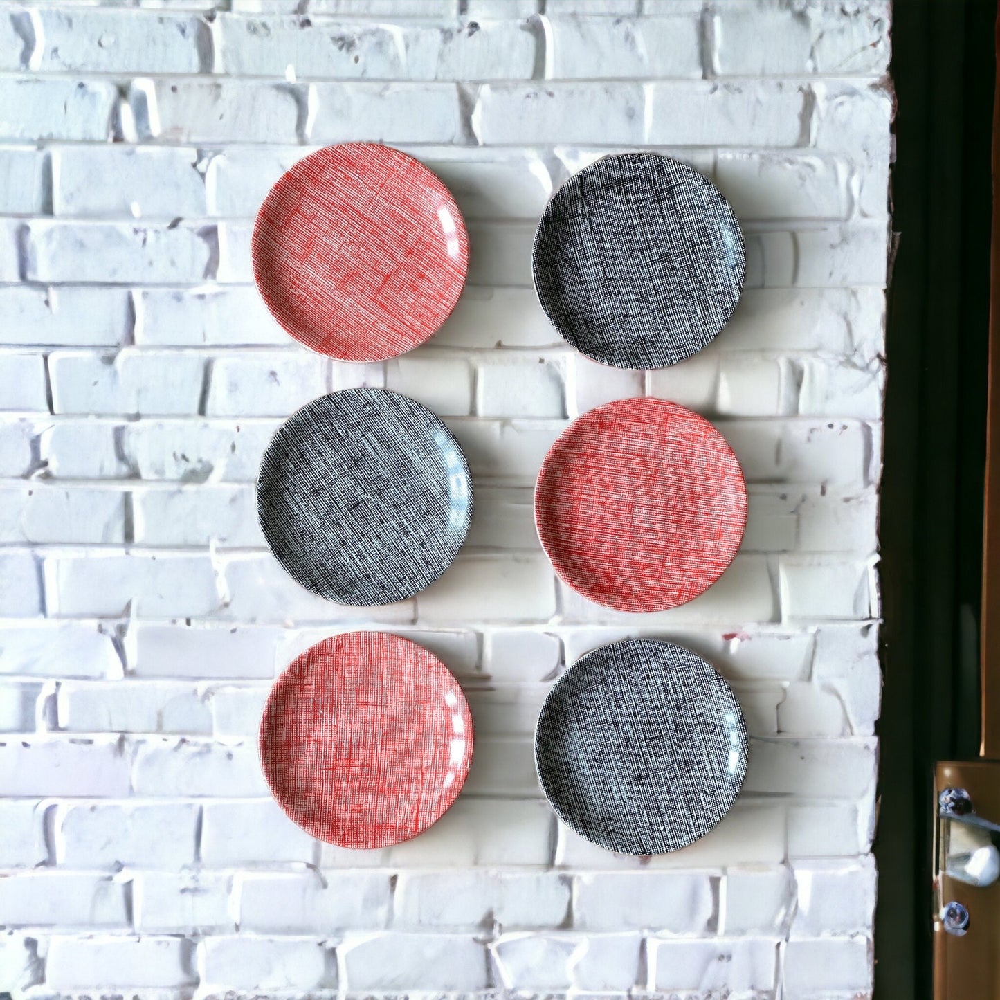 1950s Modernist Abstract Side Plates Wall Plates UK Design Ceramic Pottery