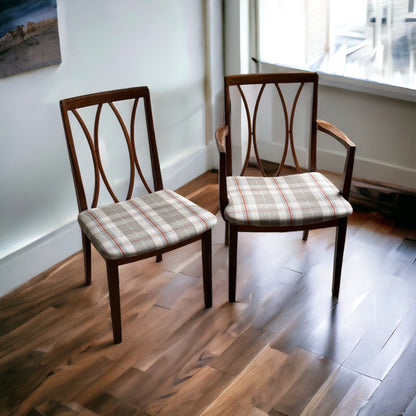 GPlan X or Kissing Chairs 4 Chairs 2 Carver Chairs Saundersons Upholstered Teak And Afrormosia