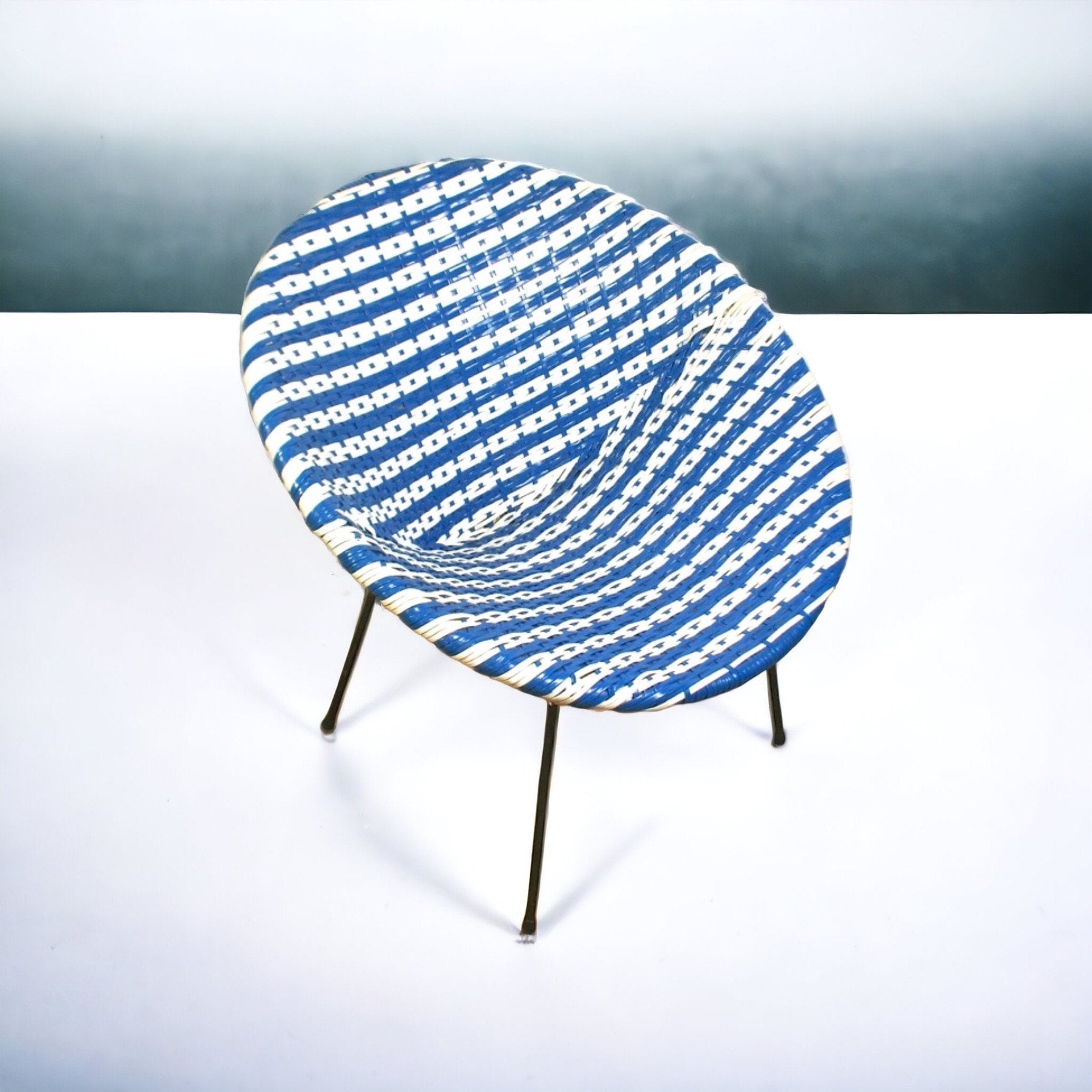 Vintage 1950’s Sputnik Satellite Woven Vinyl Chair