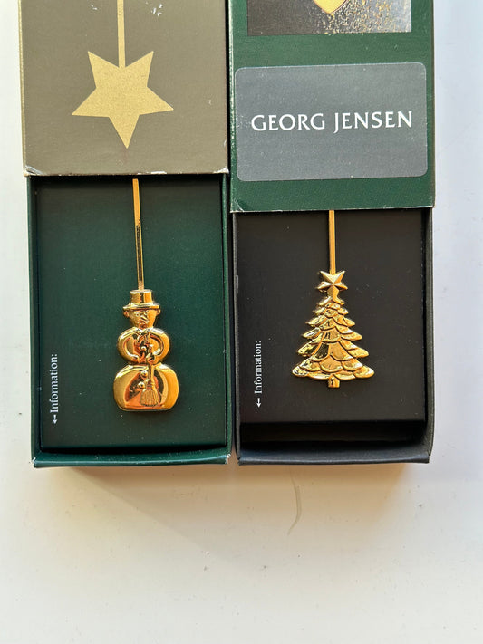 Georg Jensen Golden Christmas Candle Holder - Christmas Tree Design: Andreas Mikkelsen Danish Design