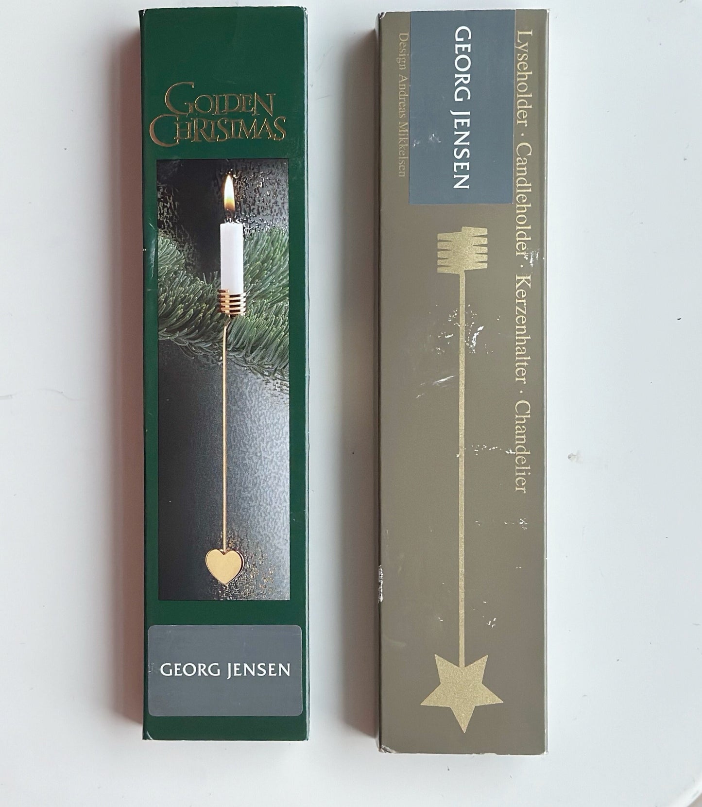 Georg Jensen Golden Christmas Candle Holder - Christmas Tree Design: Andreas Mikkelsen Danish Design