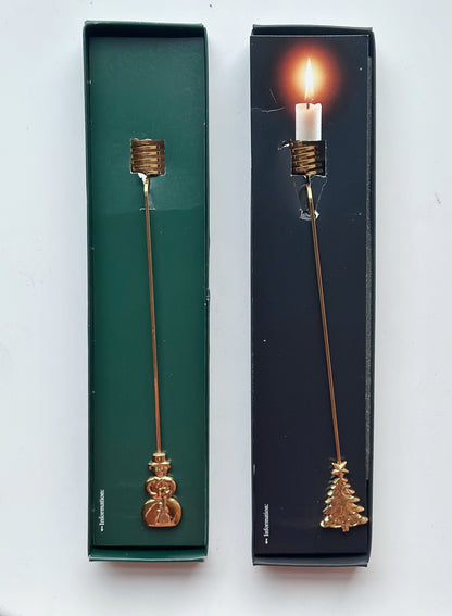 Georg Jensen Golden Christmas Candle Holder - Christmas Tree Design: Andreas Mikkelsen Danish Design