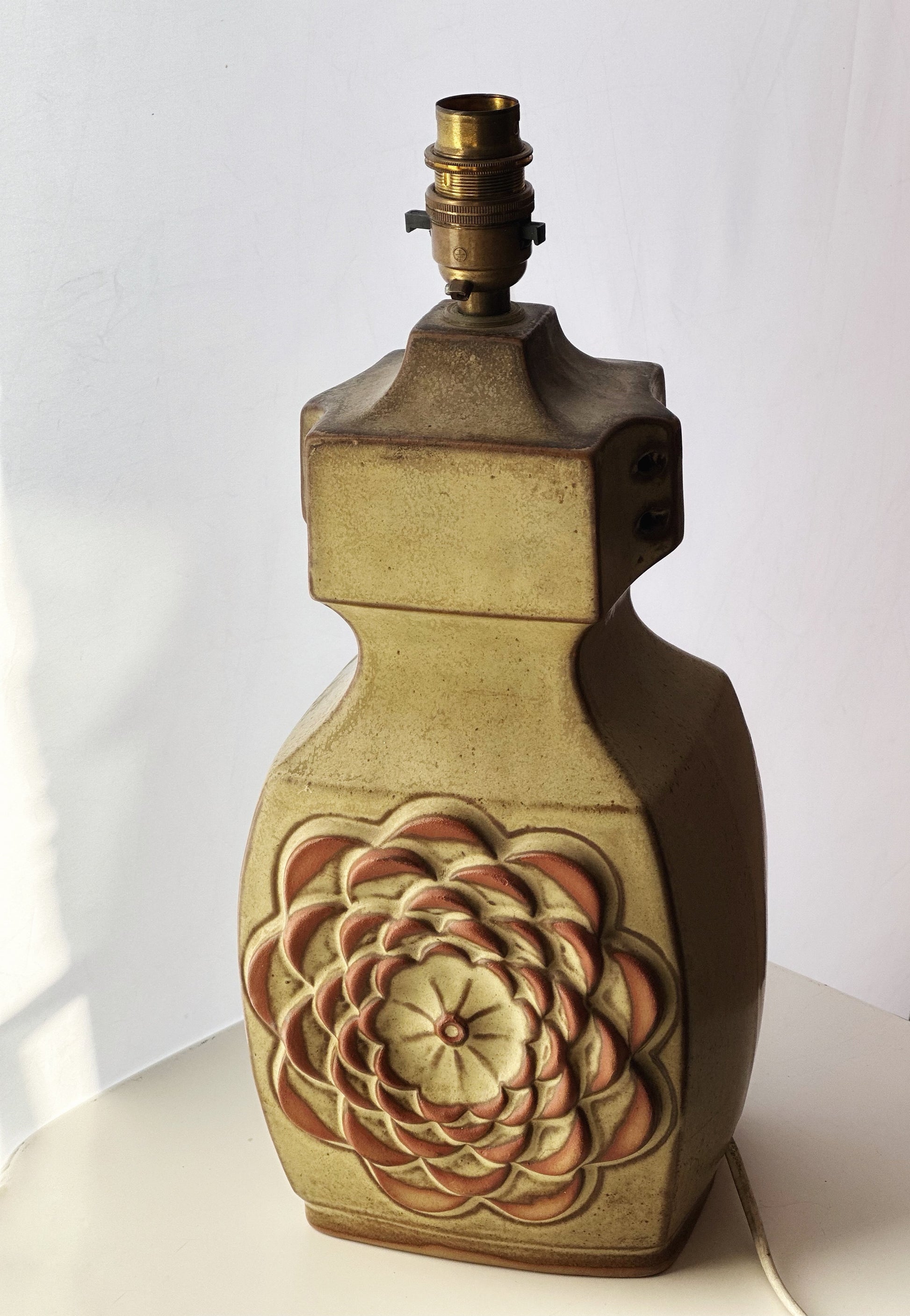 Cornish Ceramic Lamp Base, 1984-1988, British Pottery
