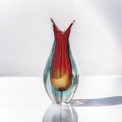 A Murano Italian Art Glass Vase with Beautiful Colouring.