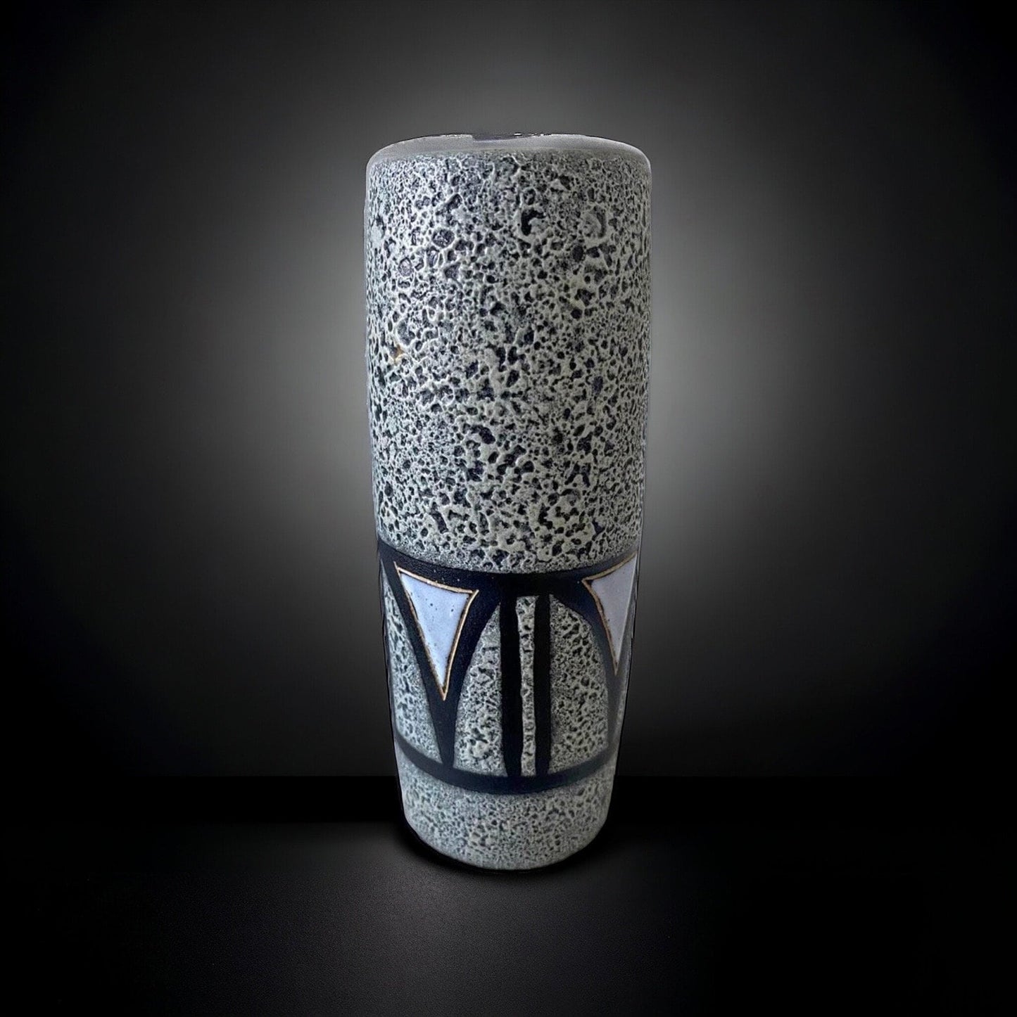 Jasba West German Monochromatic Abstract Pattern Vase 1038-15