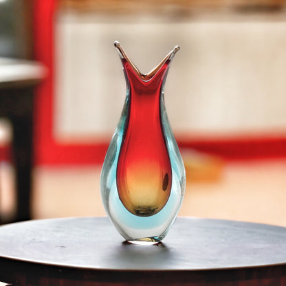 A Murano Italian Art Glass Vase with Beautiful Colouring.