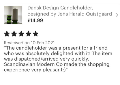 Dansk Design Large ‘Inkwell’ candleholders by Jens Quistgaard 1970s Design