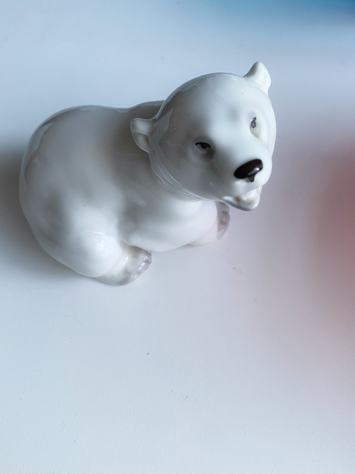 Vintage Porcelain Polar Bear Midcentury Russian