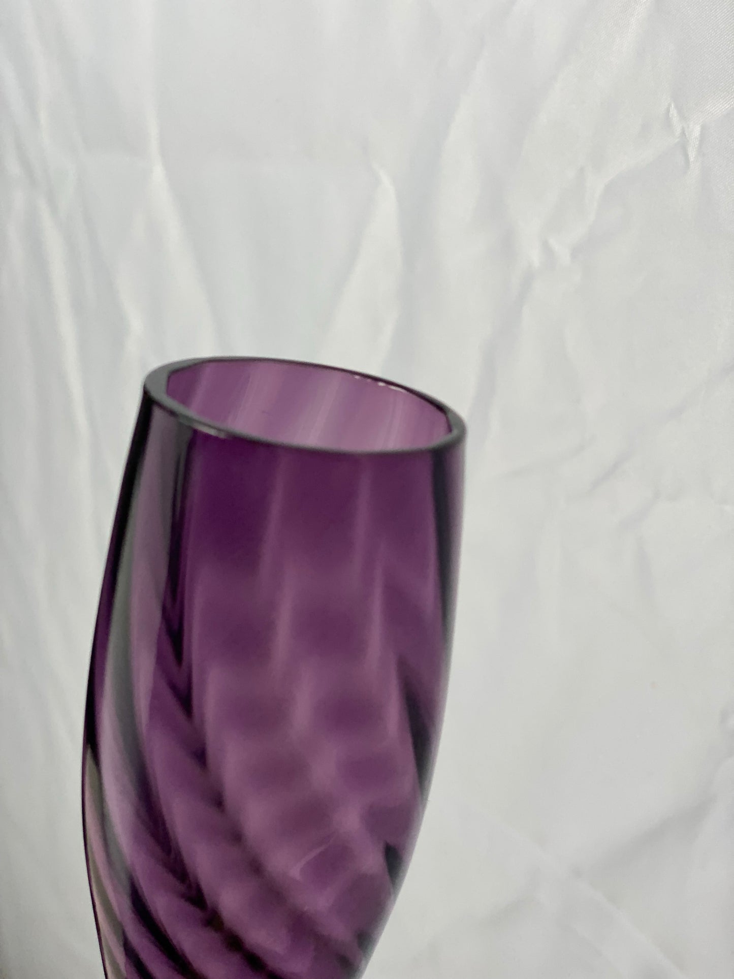 Swirls and curves - 1970s Vase - beautiful plum agate colour