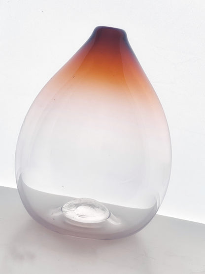 Scandinavian Influenced Art Glass Studio Teardrop Vase - Posy Vase