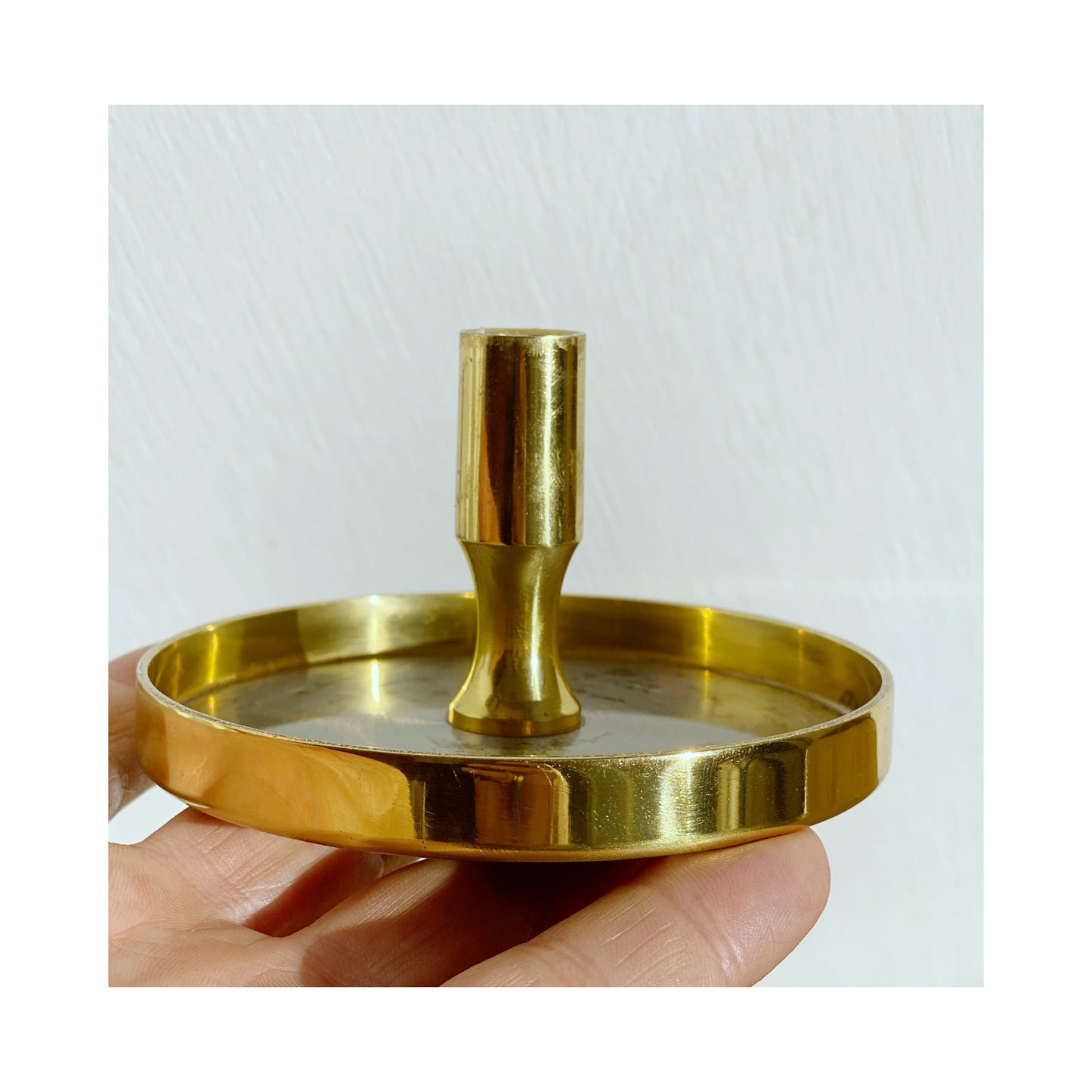 Dansk Design Brass and Steel Candleholder 1960s