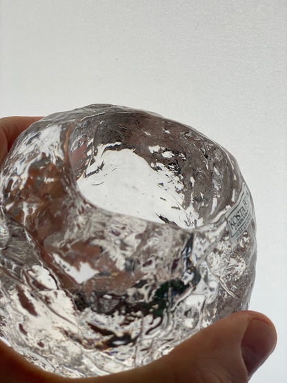 Kosta Boda Swedish Snowball Votive Candleholder 1970s Ann Wärff Design