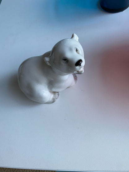 Vintage Porcelain Polar Bear Midcentury Russian