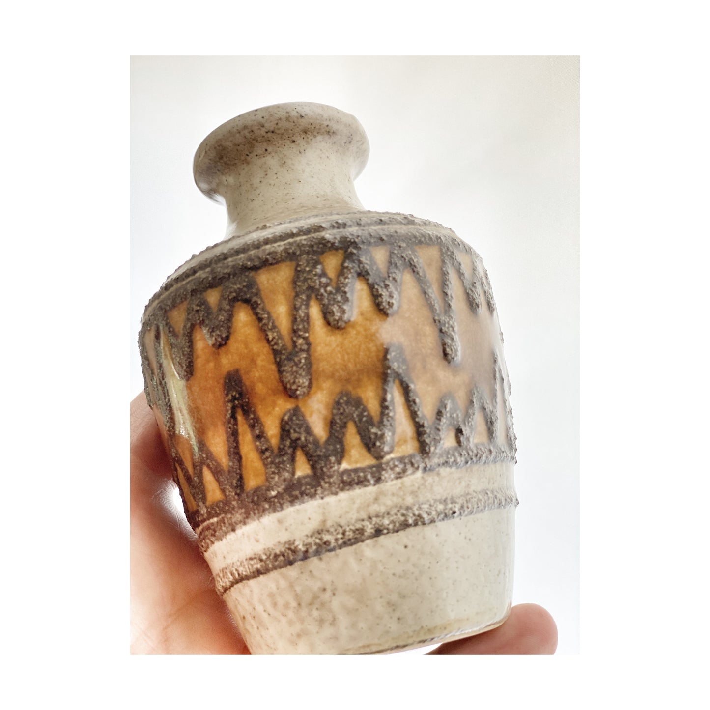 East German Ceramic Vase / Urn with Sgraffito *** -15% discount offer available