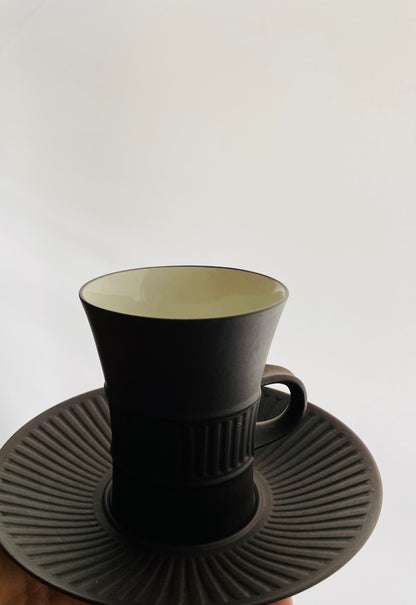 Jens Harald Quistgaard’s ‘Fluted Flamestone’ teacup and saucer.