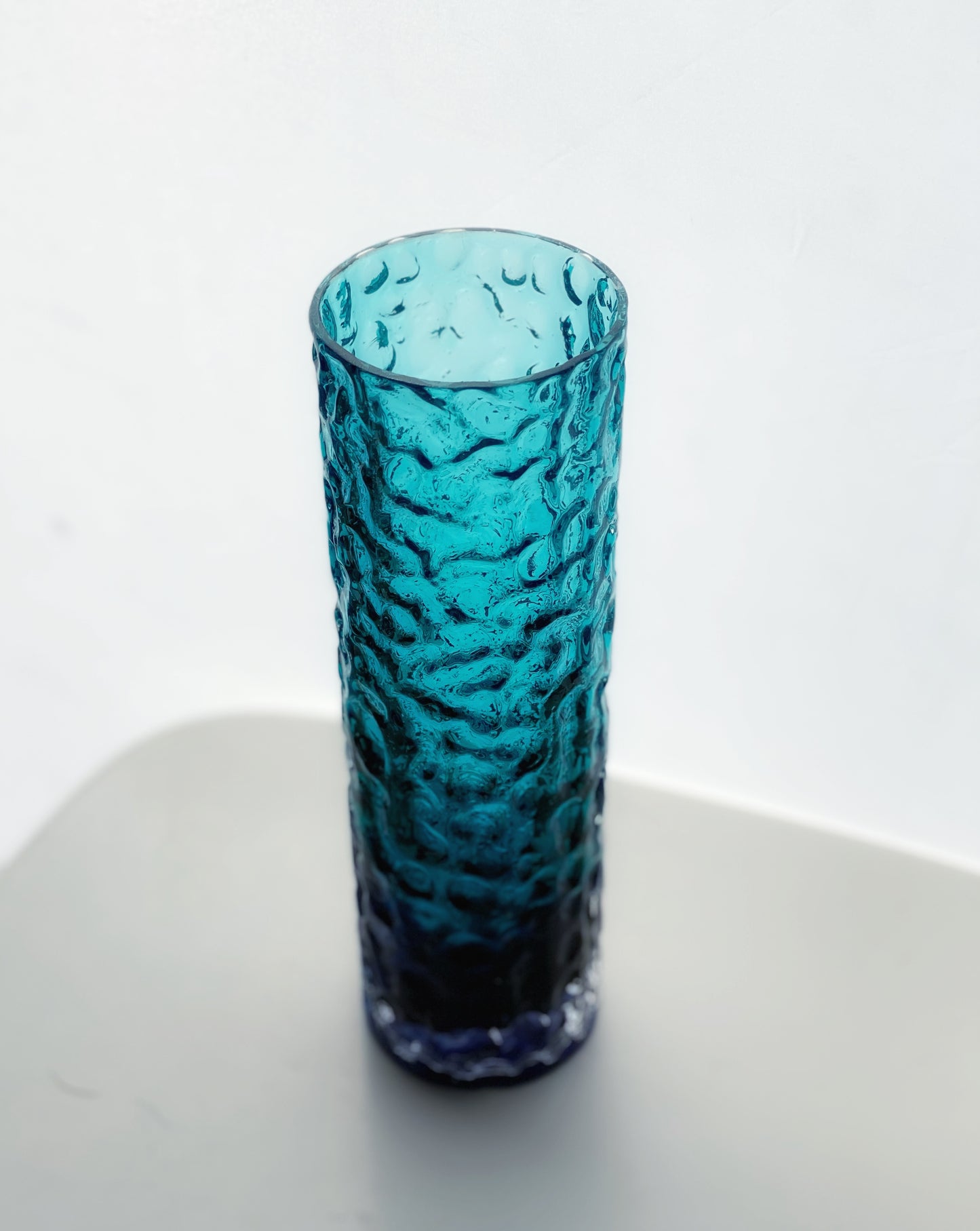 Strident Cyan Electric blue Japanese Vase