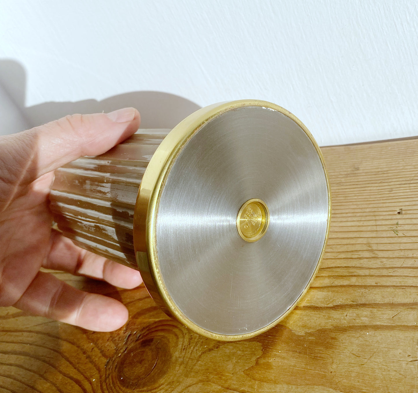 Dansk Design Brass and Steel Candleholder 1960s