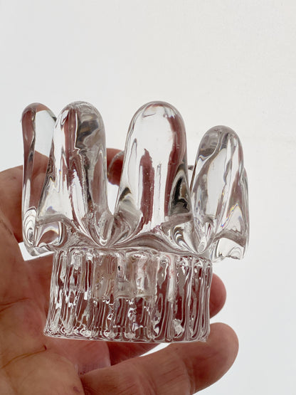 Kosta Boda Sunflower Candleholder Design By Göran Wärff Ice Glass Votive Holder Sweden