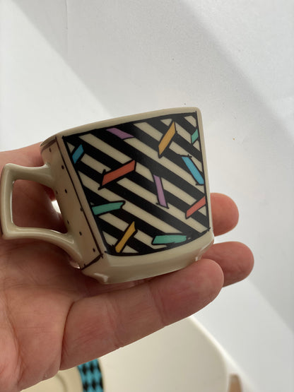 A Pair of Flash One Espresso Cups by Dorothy Hafner for Rosenthal 1980s