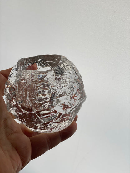Kosta Boda Swedish Snowball Votive Candleholder 1970s Ann Wärff Design