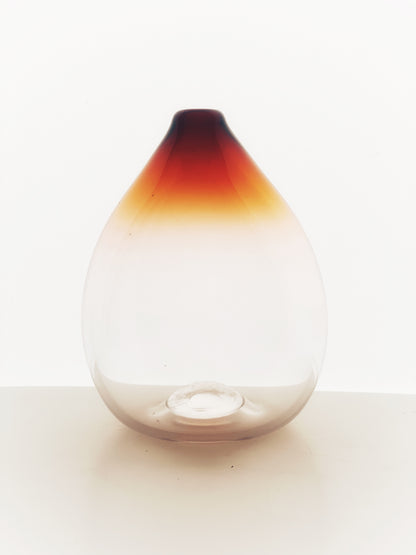 Scandinavian Influenced Art Glass Studio Teardrop Vase - Posy Vase
