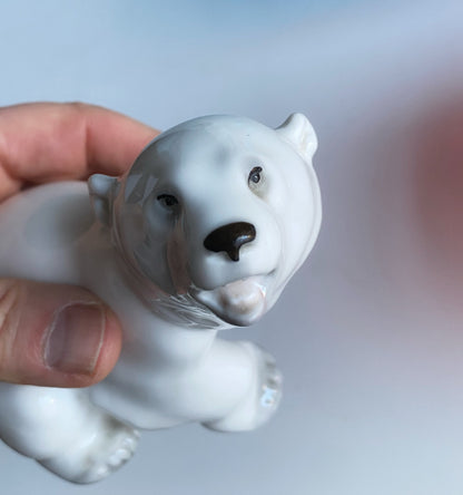 Vintage Porcelain Polar Bear Midcentury Russian